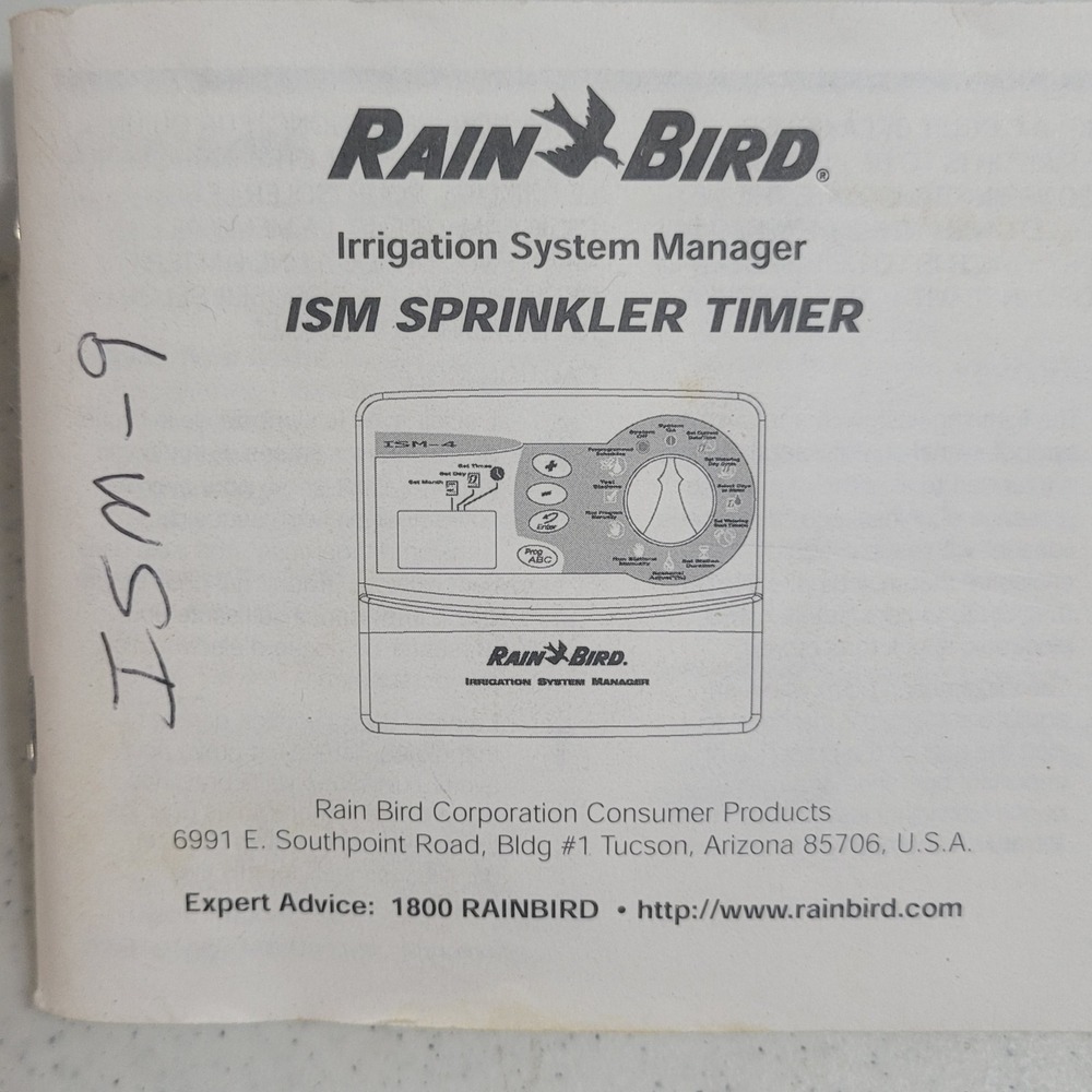 Rain Bird ISM-9 Irrigation System Manager 9 Station Sprinkler Timer Controller - Picture 2 of 7